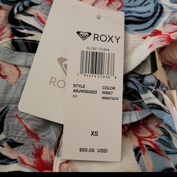 Roxy Floral Midi Dress Size XS - Picture 4 of 5